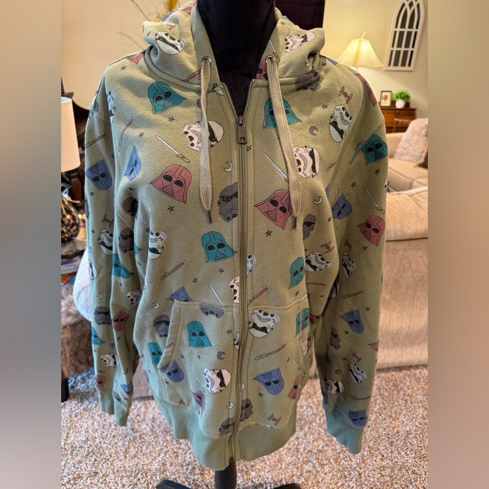 Star Wars Themed Green Hoodie Men’s Size Large